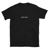simple white text tee
